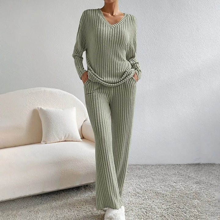 Evangeline Ribbed Knit Lounge Set